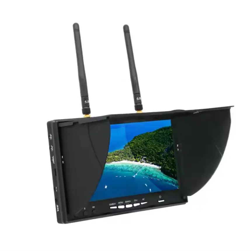 

5.8G 40CH 7 Inch FPV Monitor with DVR Build-in Battery 5802D Diversity Receiver for FPV Multicopter Quadcopter RC Cars Parts