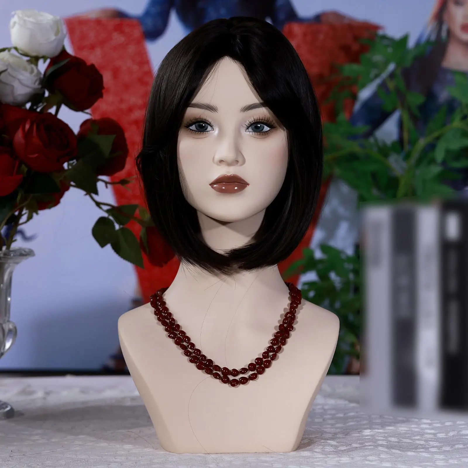 

Female Mannequin Head Professional Personal Use Stable Shopping Mall Salon Barbershop Versatile Wig Display Stand Manikin Head