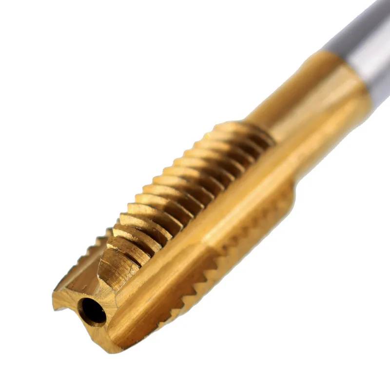 HSS Titanium Coating Screw Tap Drill Bit M2 M2.5 M3 M3.5 M4 M5 M6 M8 M10 M12 Metric Straight Flute Thread Tap Hand Tools