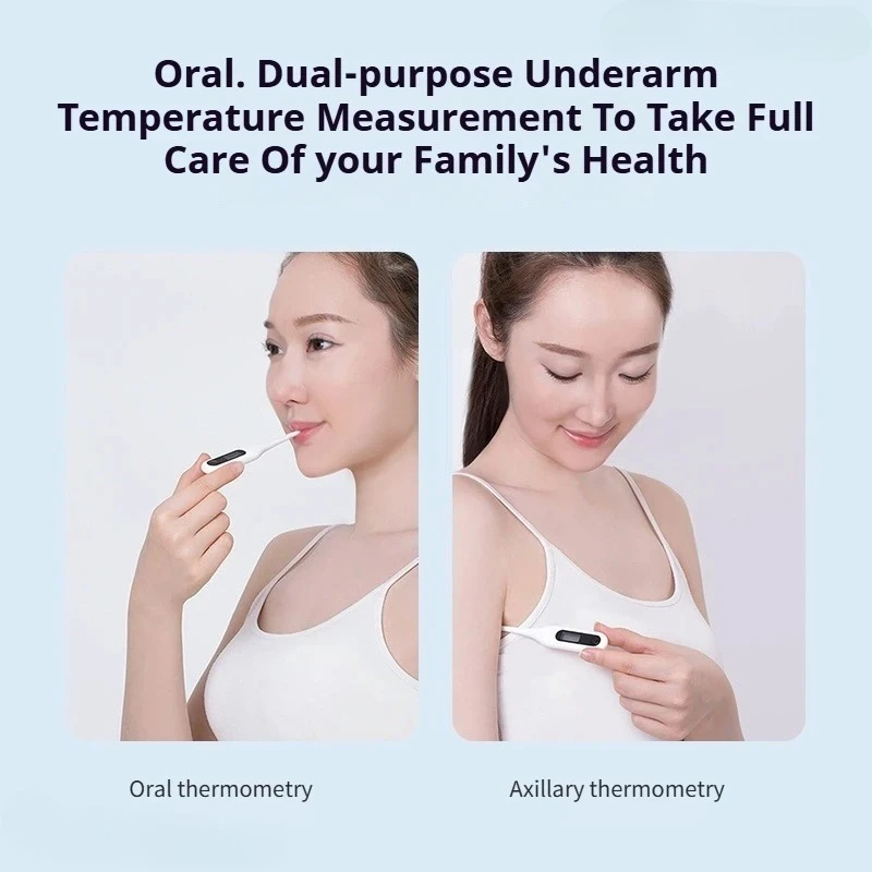 Miaomiaoce Digital Thermometer Accurate Oral and Armpit Temperature Reading Fever Alert Thermometer for Baby with Battery