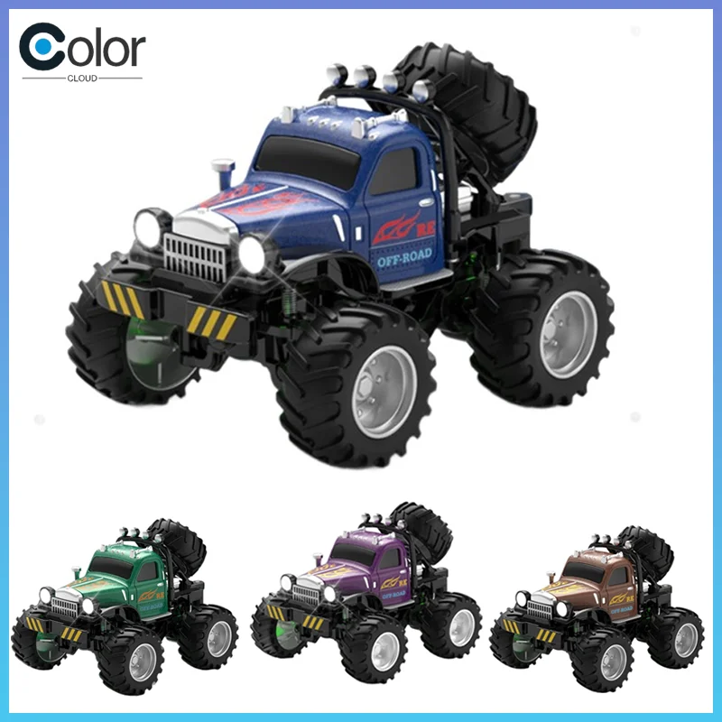 

Q222 1:64 мини-радиоуправляемый грузовик с прицепом из сплава с регулировкой монстров, вездеход, модель с дистанционным управлением, игрушки для детей, подарок