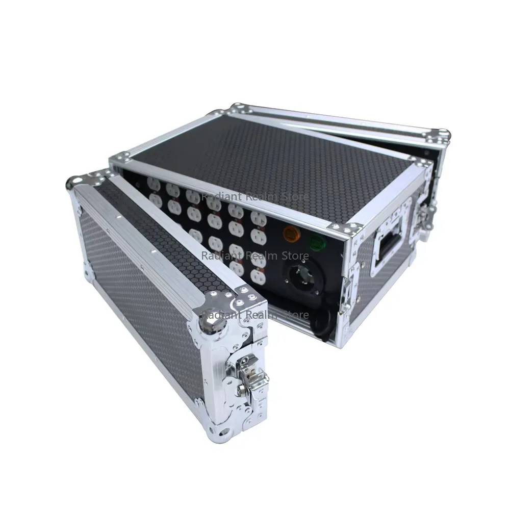 50A Inlet and Outlet with 12 Channels NEMA 5-20 US Edisons 20A Outputs Portable Power Distribution Distro Box