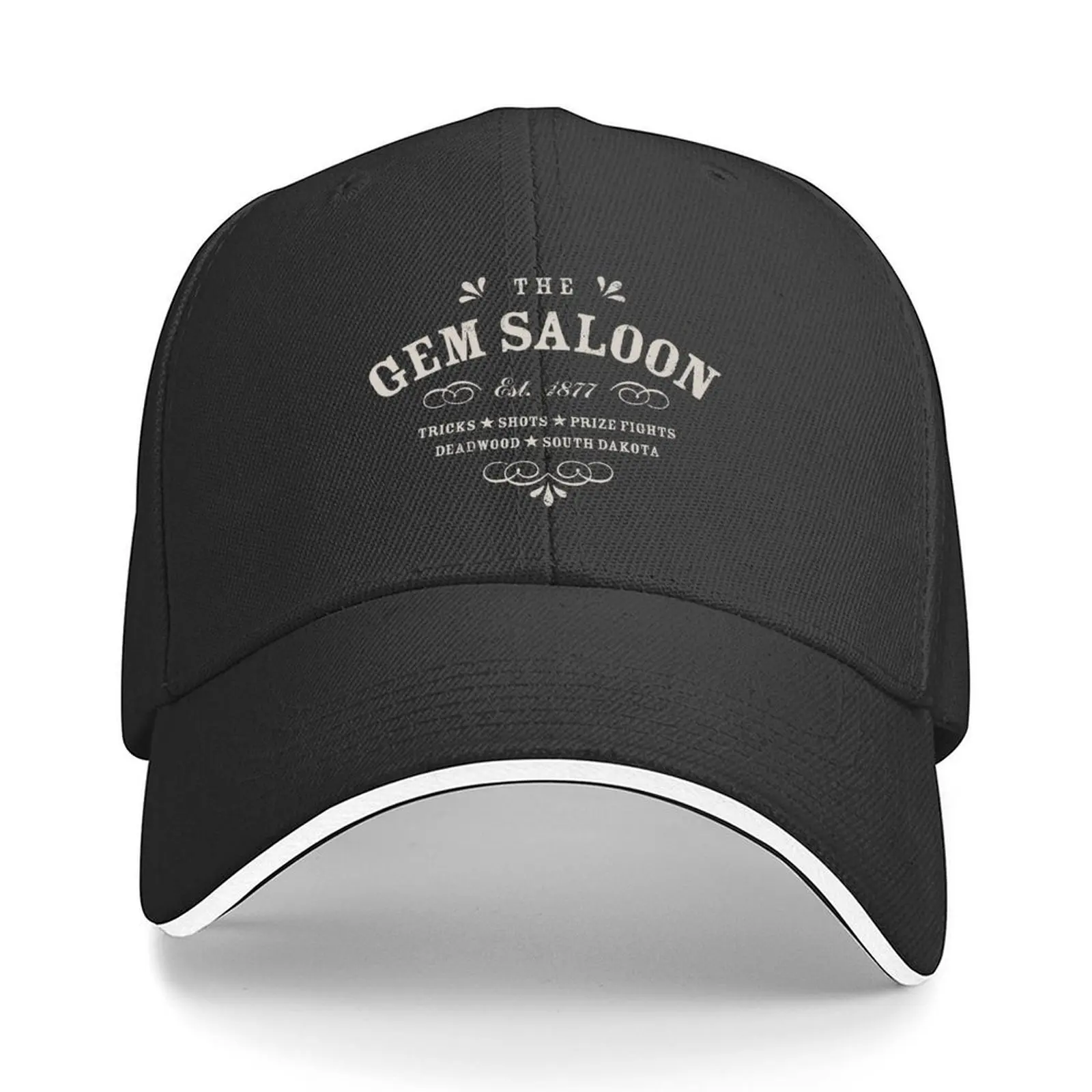 

The Gem Saloon, Deadwood Baseball Cap Trucker Cap Hat Luxury Brand Military Cap Man western Hat Woman Hats Men's