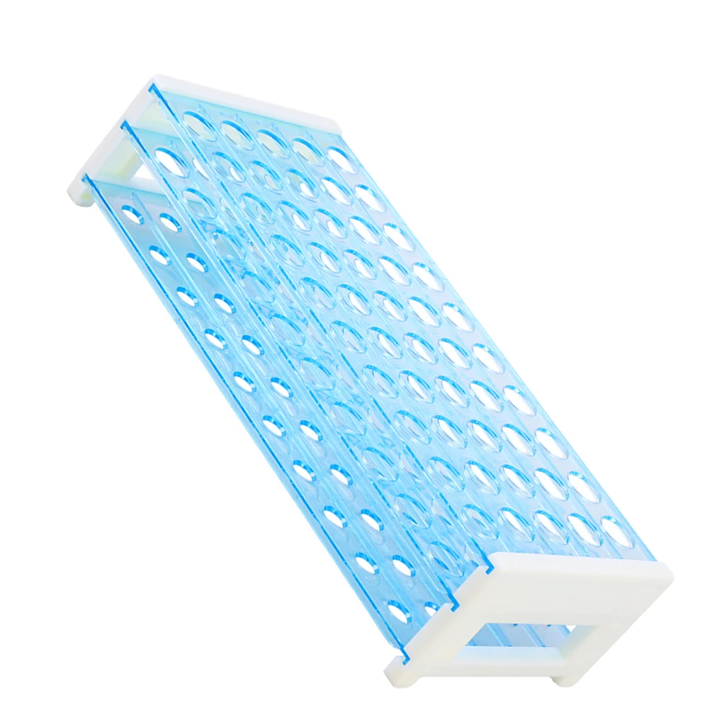 

Test Tubes Rack Holder Plastic Storage Organiser Container Sky-blue Organizer Stand