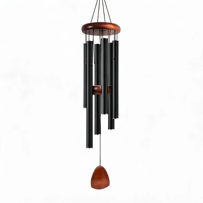 Metal Condolence Bell Pendant, Retro Aluminum Tube Wind Chime for Home Outdoor Decoration