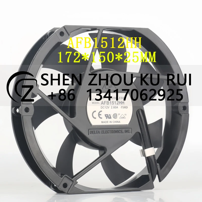 

New original Delta 5V 24V 48V DC12V 2.60A AC EC 17225 172X150X25MM 17CM violent inverter ball bearing AFB1512HH-T5RD cooling fan