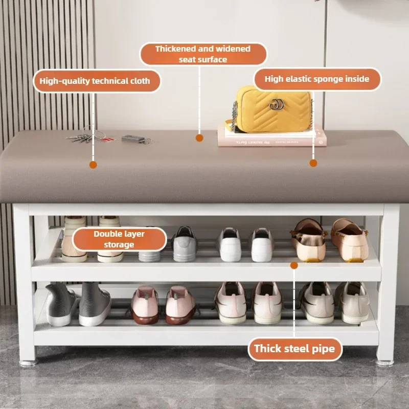 مقعد تغيير الأحذية، باب المنزل، مدخل سهل، مقعد أحذية، حقيبة ناعمة، وسادة مقعد، غرفة تأجير، خزانة أحذية صغيرة #1