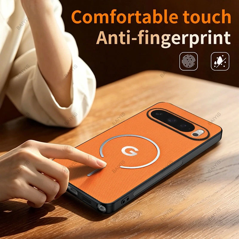 Business Technology Woven Magnetic Anti-Drop Case For Google Pixel 10 9 8 7 Pro XL 10A 9A 8A For MagSafe Wireless Charging Cover view 3