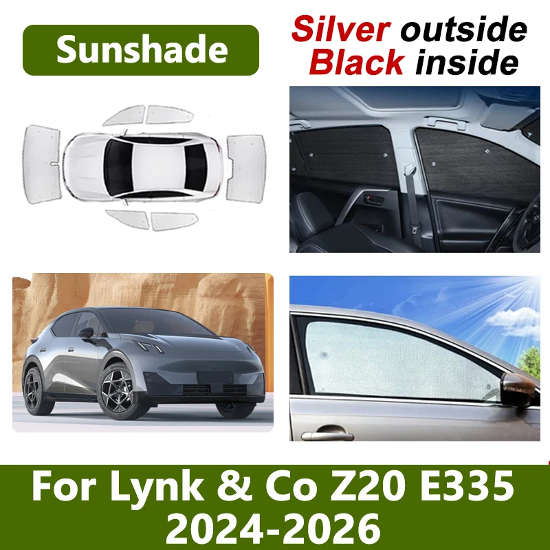 

Car Sunshade For Lynk & Co Z20 Accessories 2024 2025 2026 E335 Curtain In The Car Heat insulation UV Protection Auto Accessories