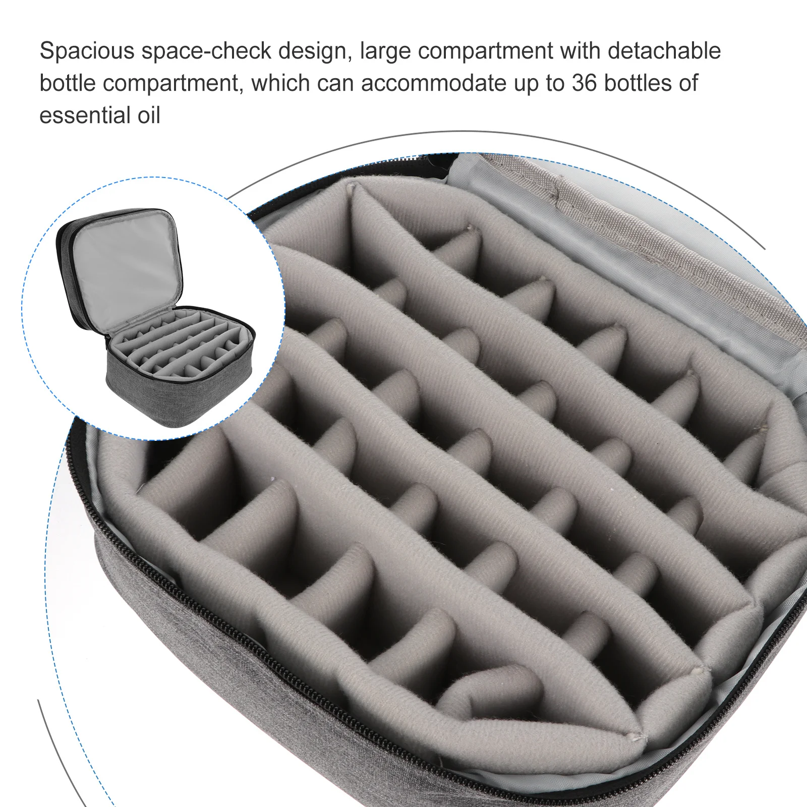 

Portable Bag Oxford Cloth Makeup Organizer Travel Storage Large Capacity Essential Oil Case Toiletry Case