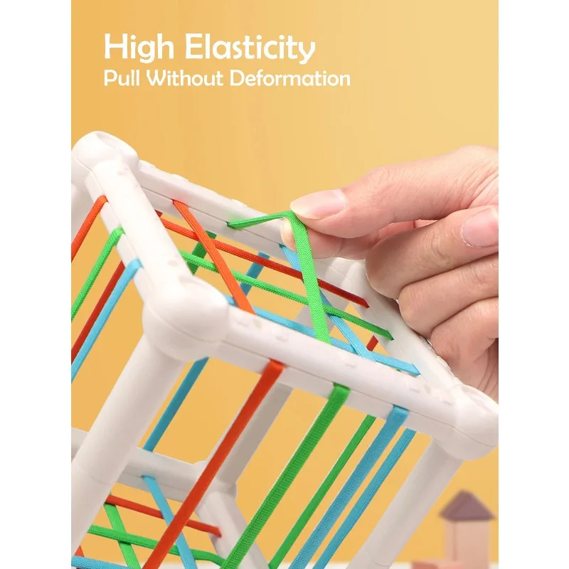 Baby Education Cube Toys Shape Matching Stacking Learning Toy Early Childhood Enlightenment Games Stimulating Visual Development