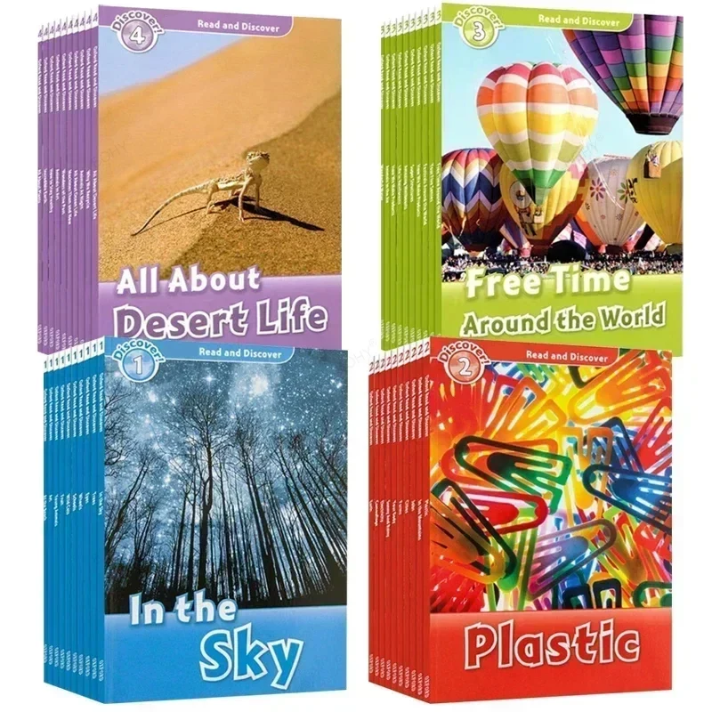 Level 1/2/3/4 20 Book/set Read And Discover In English Reading Learing Helping Child To Read Picture Books For Kids