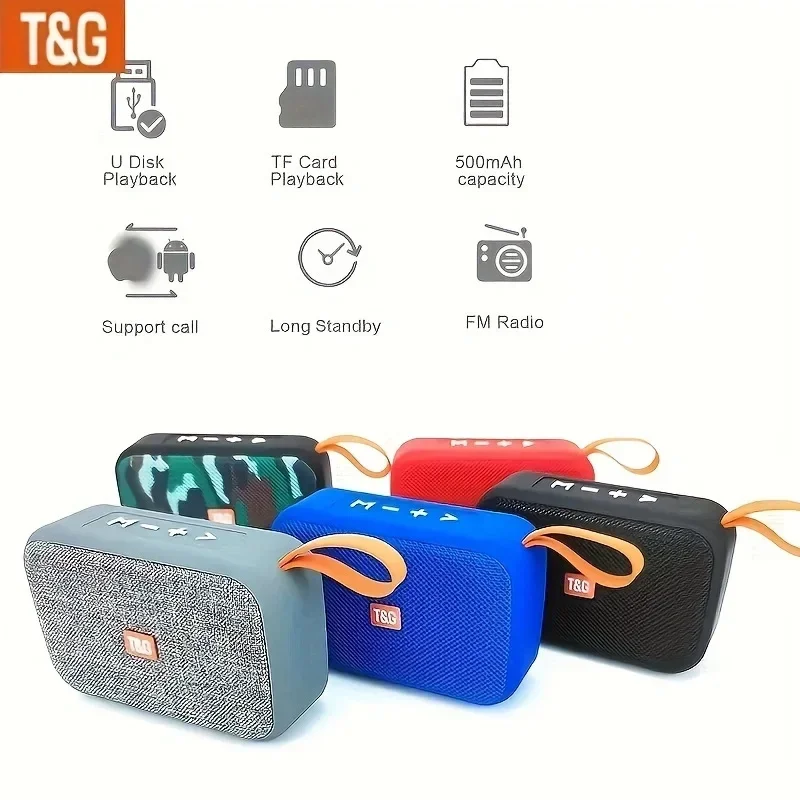 Outdoor Portable Wireless Stereo Speaker Large Volume Small Subwoofer TWS Stereo Subwoofer Rod Hands-Free Call/FM/U Disk