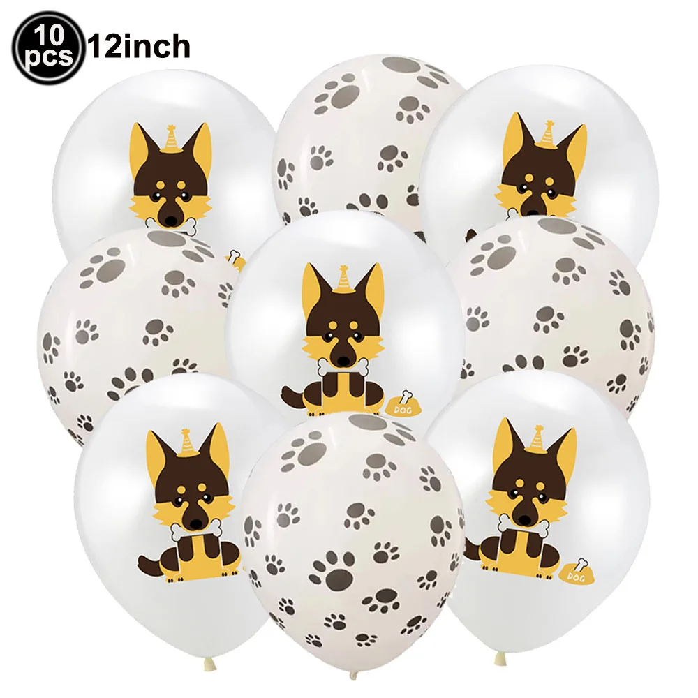 12 Zoll Hunde-Themen Bunte Bedruckte Latexballons Welpen-Ballons für Hundegeburtstag Babyparty Dekoration Hundeballon-Set – Detail 5