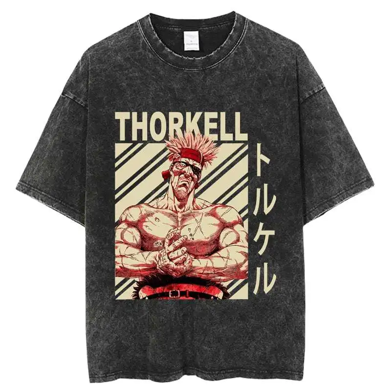 Vinland Saga Thorkell Oversized Anime Graphic Shirt Vintage