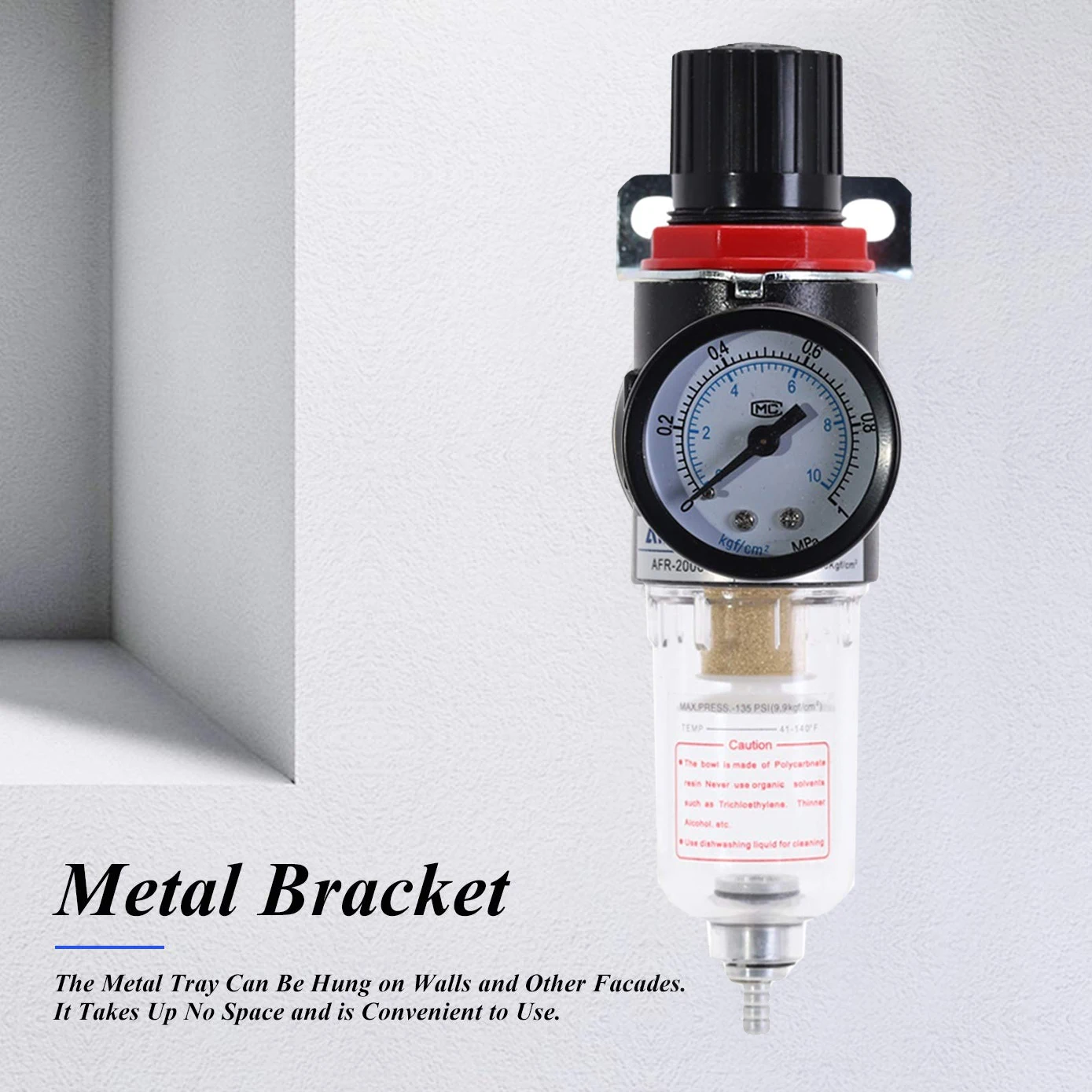 LICE-ตัวควบคุมความดันกรองอากาศ 1/4 นิ้ว AFR2000 เครื่องแยกน้ํา Air เครื่องมือคอมเพรสเซอร์กรอง 10 มม.