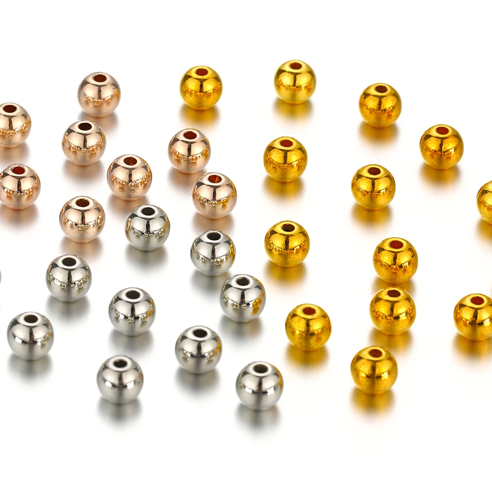 

Wholesale 3 4 6 mm 200-1000pcs Rose Gold/Rhodium Color CCB Round Seedbead Loose Spacer Beads for Jewelry Making DIY Accessories