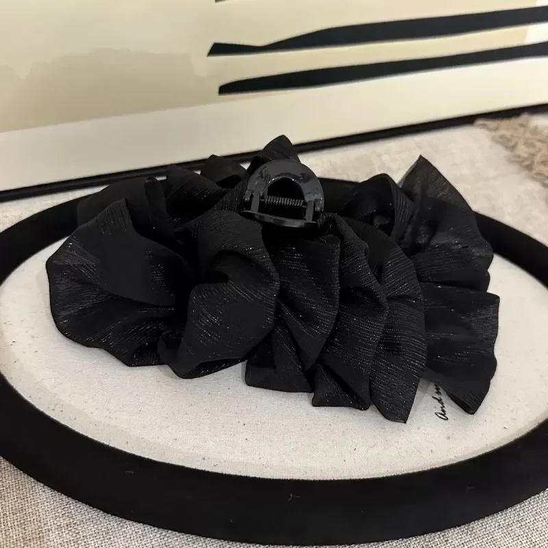 High-Grade Temperament Cloud Bubble Mesh Silver Silk Hair Clip For Women image 6