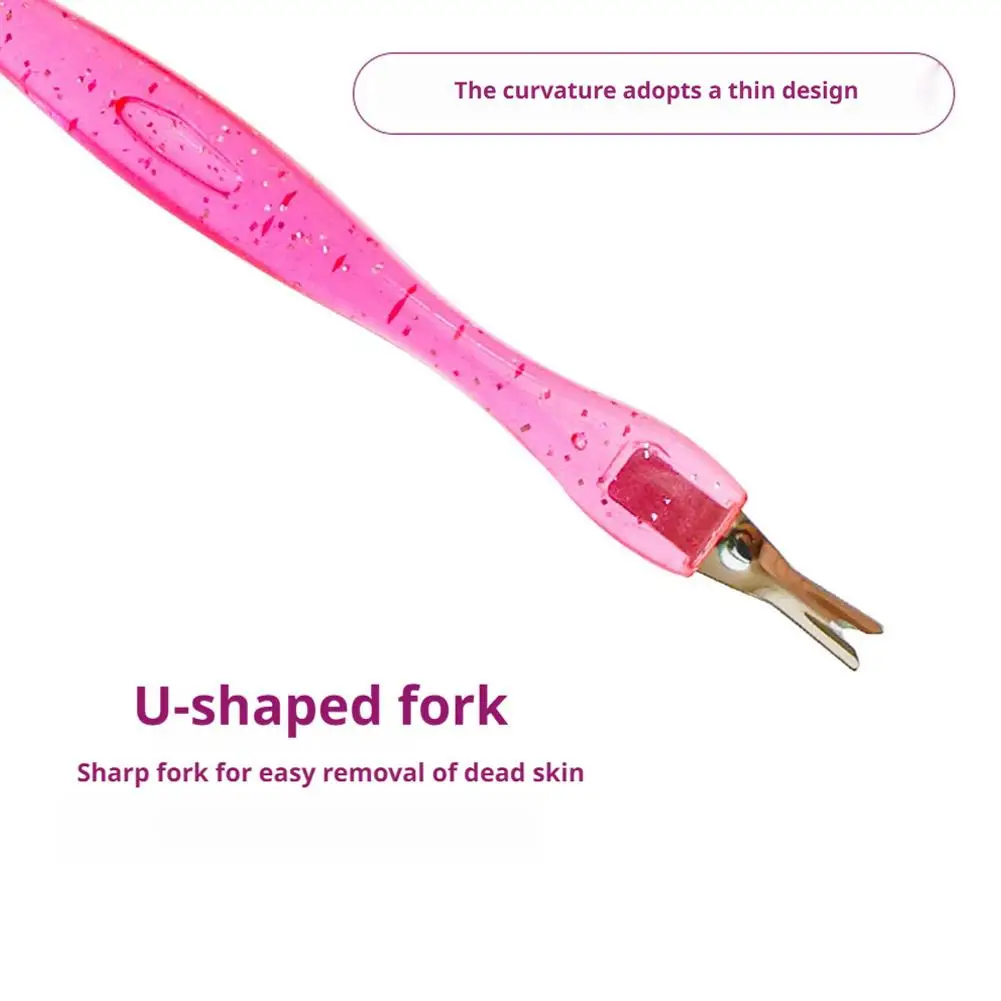 3pcs Dead Skin Remover Nail Art Fork Cuticle Remover Nipper Pusher Trimmer Stainless Steel Pedicure Nails Care Nail Tools