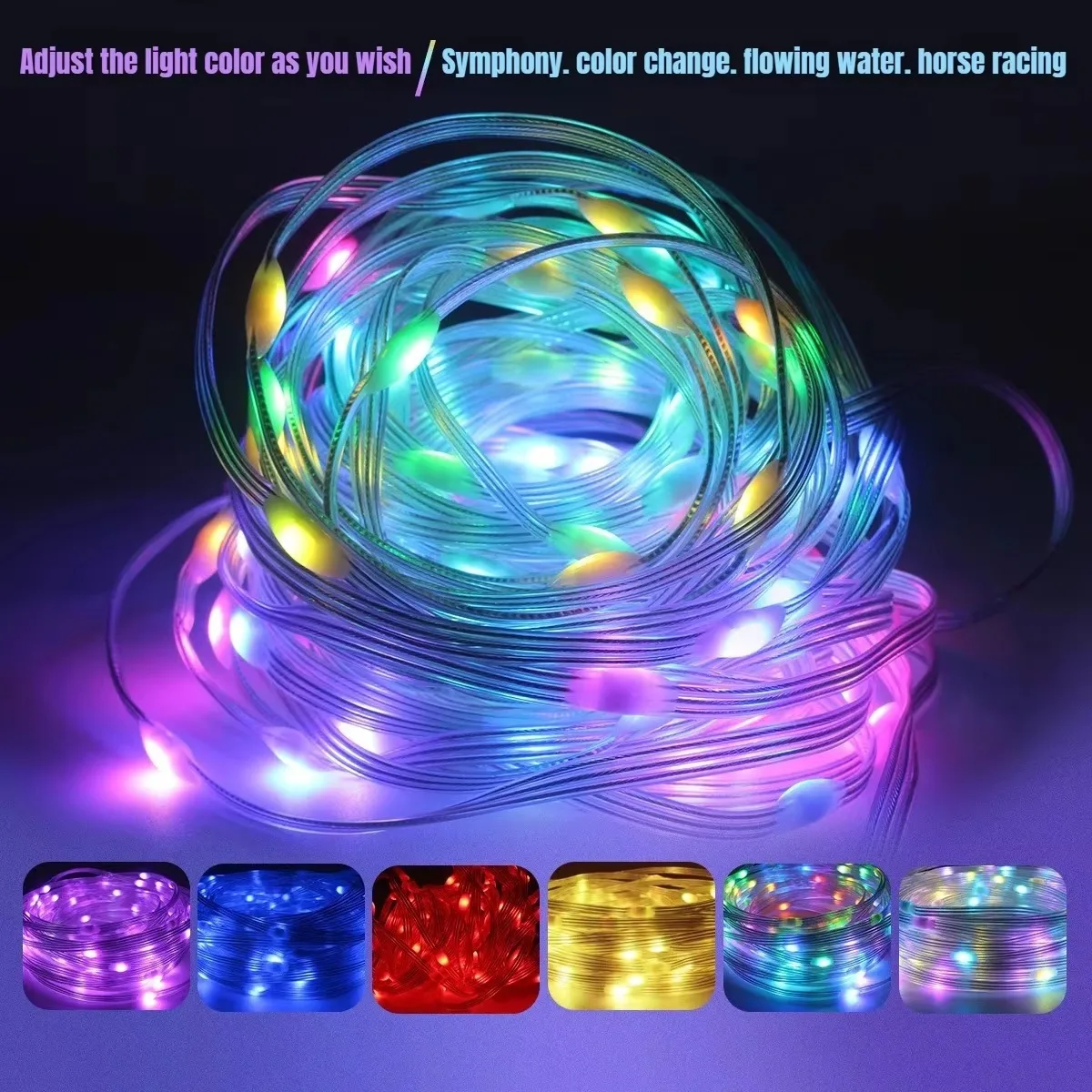 Romantic LED Curtain Fairy String Lights USB APP Control Garland Lighting for Bedroom Window Birthday Wedding Holiday Decor