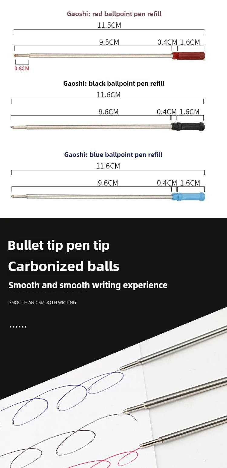 5PCS Ballpoint Pen Refills Compatible Replacement