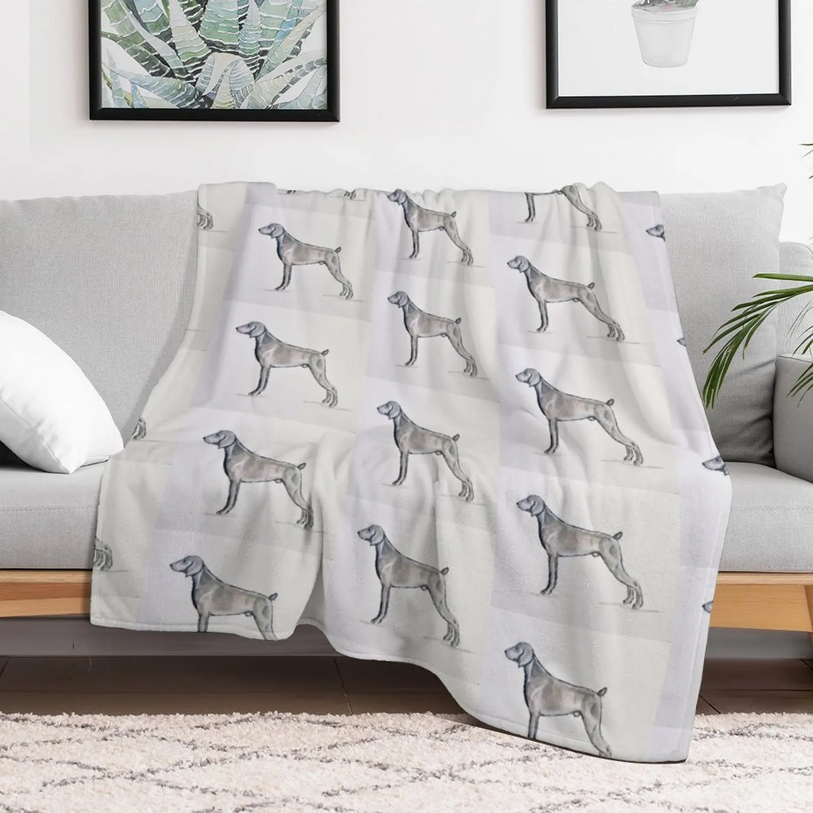 Weimaraner Throw Blanket Sleeping Bag Moving Blankets