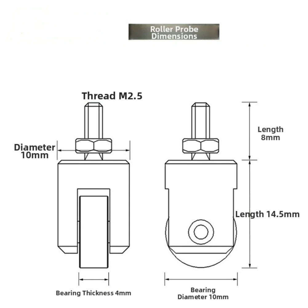 M2.5 Thread Roller Contact Point Anti Rust For Dial Indicator Point Gaging And Depth Gauge Measuring Tool Accessories