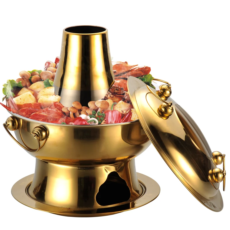 

Stainless steel hotpot, Chinese charcoal hotpot, induction cooker, picnic hotpot, base material, hot pot