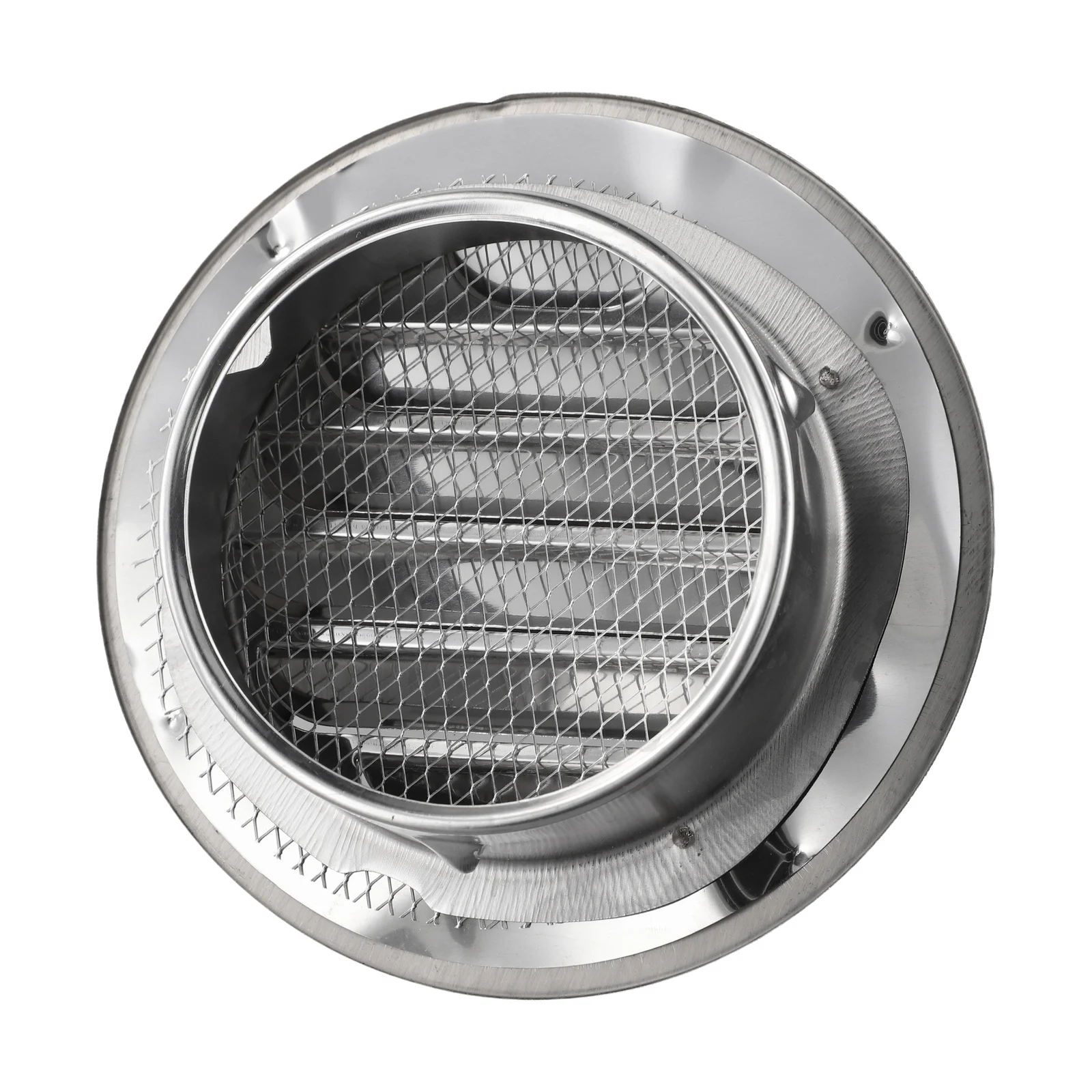 

Stainless Steel Round Bull Nosed External Extractor Wall Vent Outlet Ceiling Air Vent Grille Ducting Cover Outlet Heating Coolin