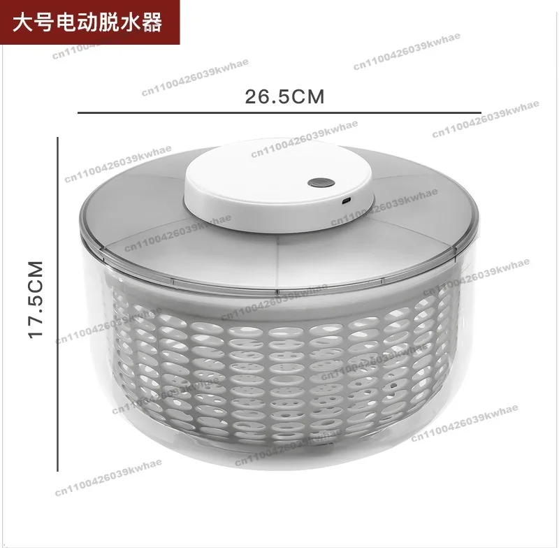 Electric Household Vegetable Salad Dehydrator Dryer Vegetable Washing Drain Basket Dehydration Artifact
