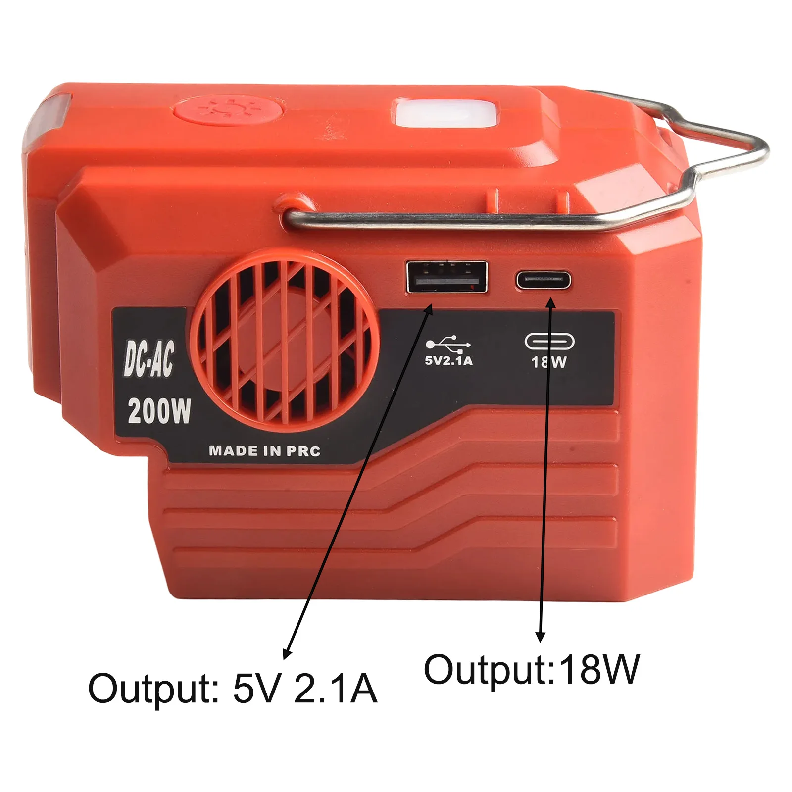 

Camping 7.5*12.3*7.3cm Generator Battery Adapter LED Camping Light Efficient Power Conversion High Conversion Rate