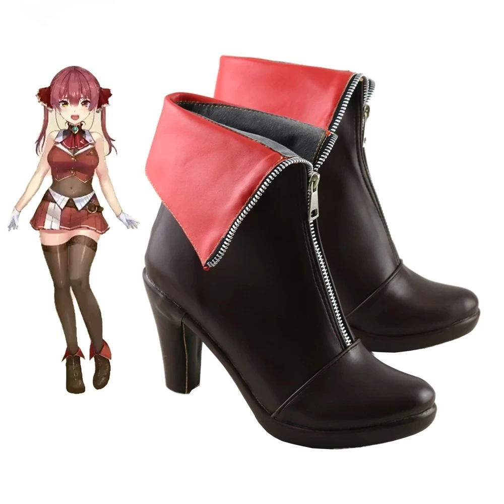 Vtuber hololive houshou marinho feito sob encomenda sapatos cosplay botas acessórios de festa de halloween personalização