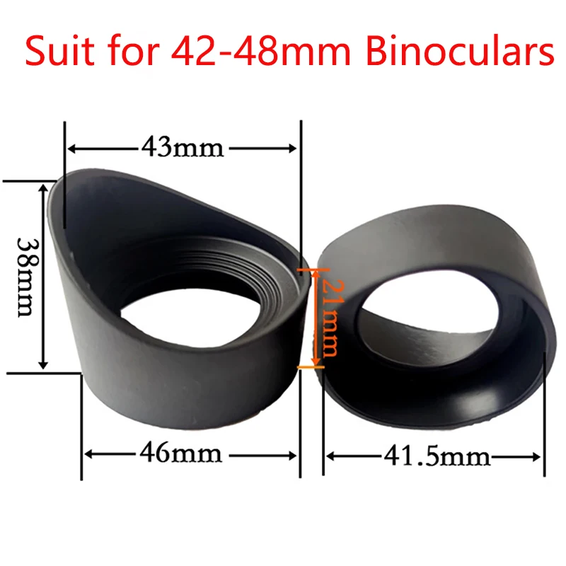 Monóculos Binóculos Observação de Pássaros Escopo Ocular de Borracha Protetores de Olho Copos Terno Dobrável para 10×42 8×42 10×50 Peças 4248 mm