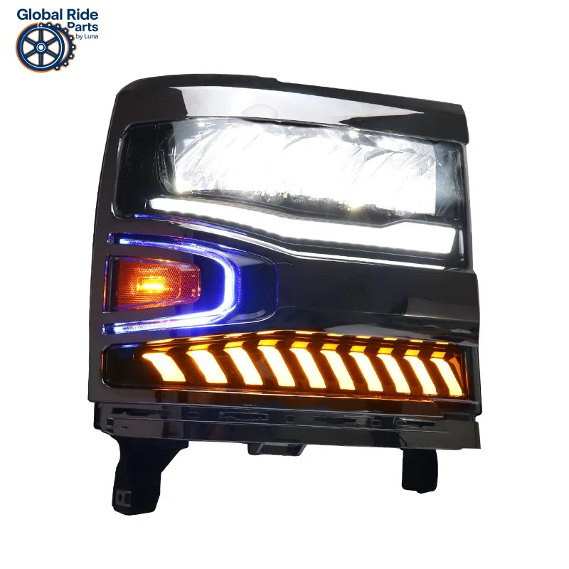 

Подходит для Chevrolet Silverado 1500 2016-2018 гг., модифицированные светодиодные дневные ходовые огни в сборе, плавные указатели поворота