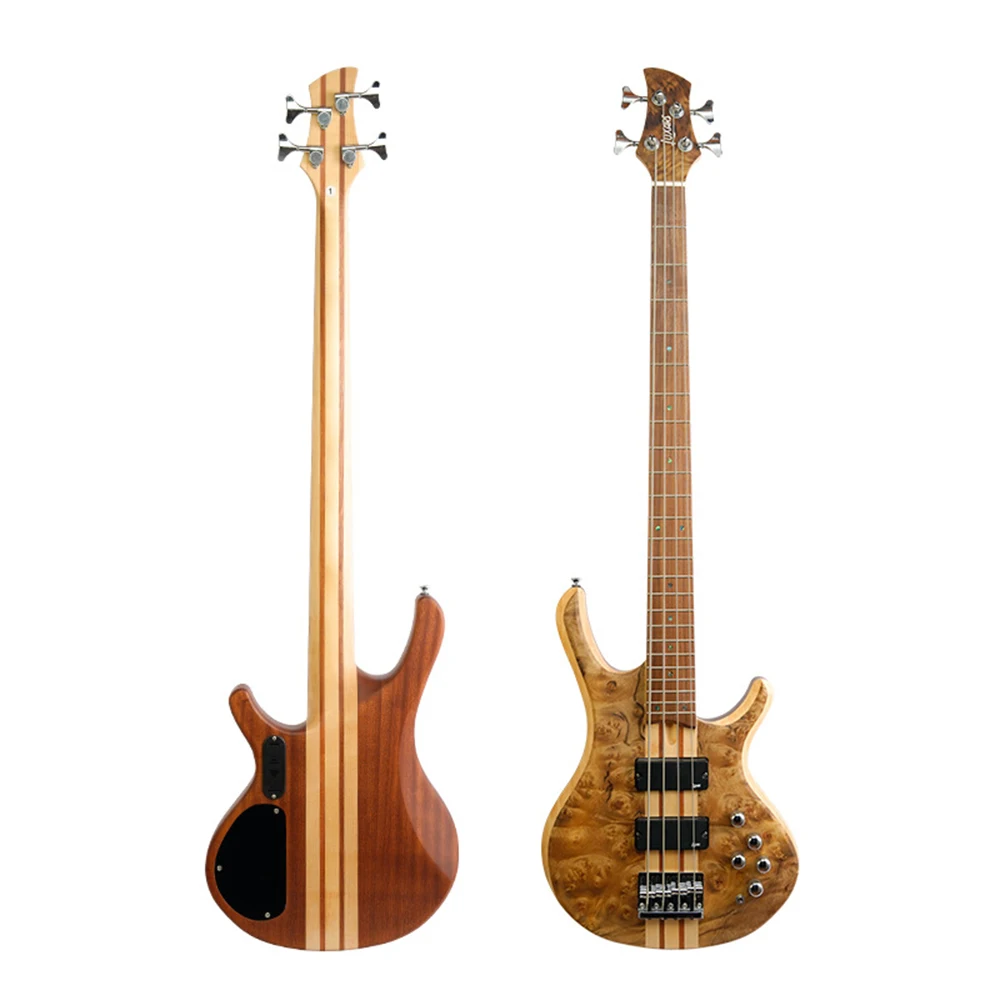 24 Frets Neck Through Body Electric Bass Guitar Sapele Top High Quality Professional 5 & 6 String Performance Musical Instrument