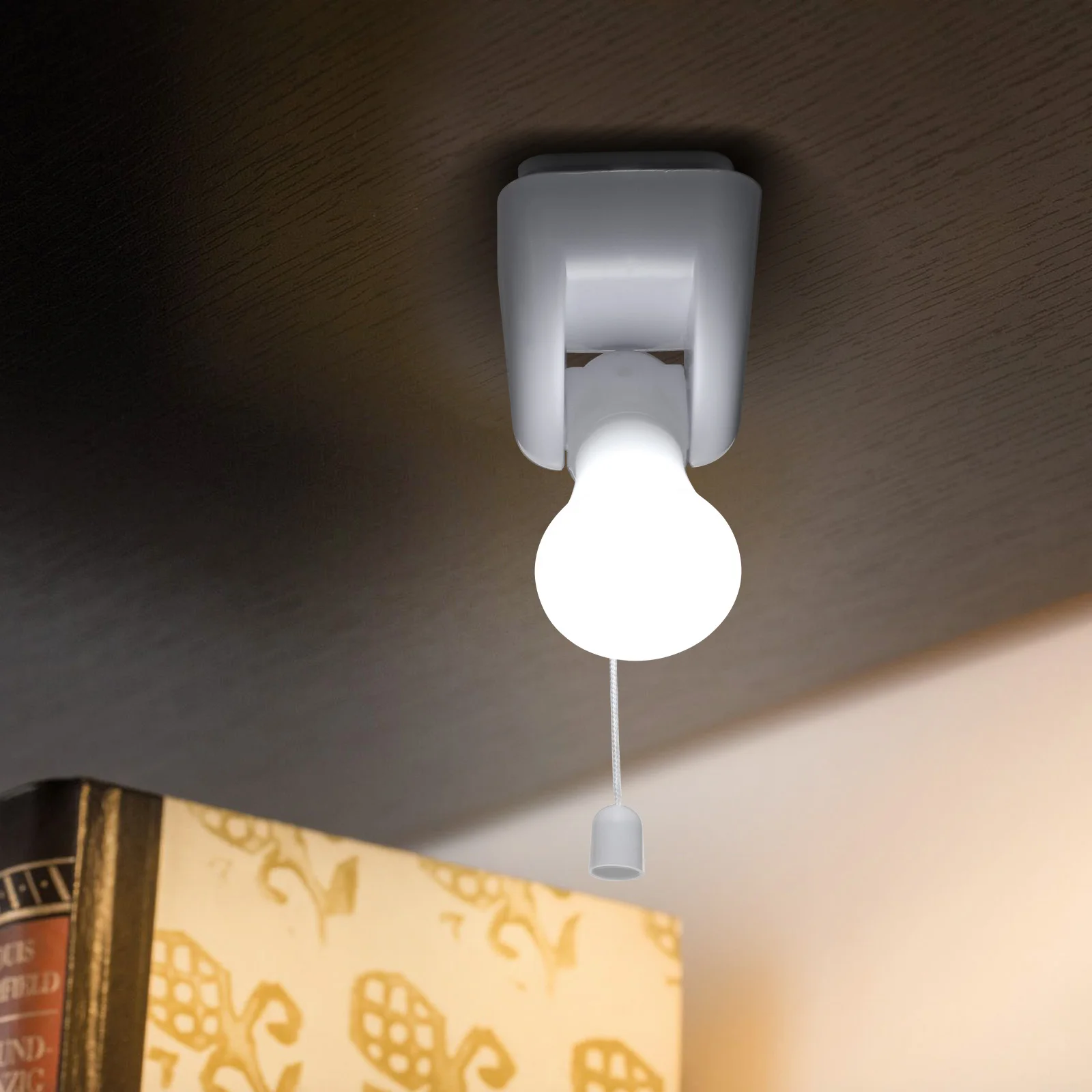 Portable Led Bulb Lamp Lights For Closet Wall Mount Operated Energy Saving Long Time Lighting Large Capacity Easy