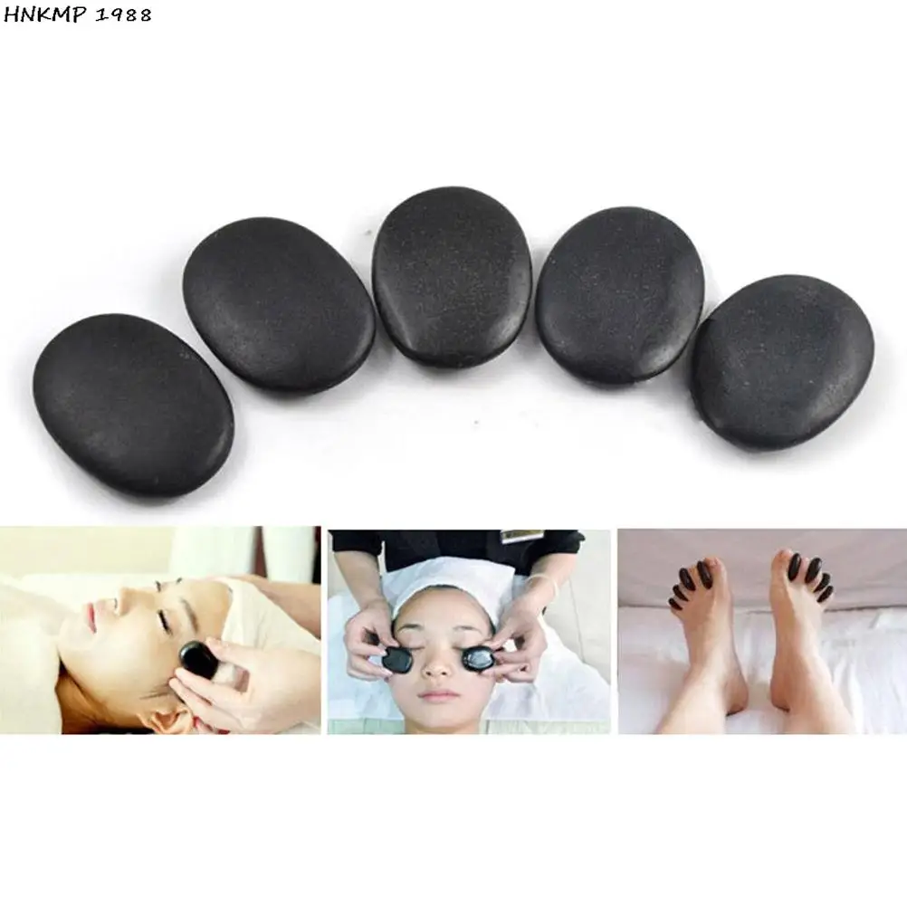 7Pcs/Set Lava Natural Energy Massage Stone Set Hot Spa Rock Basalt Stone 3*4cm Stones Massage Relaxation