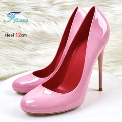 Brand Women Single Shoes 10CM 12CM Super High Heels Fashion Round Toe Stilettos Spring Autumn Female Daily Work Pumps Plus Size