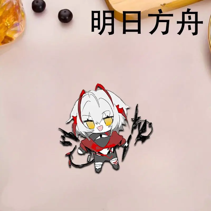 6PCS Anime Arknights Kal'tsit Ebenholz Acrylic Badge Brooch Cartoon Pins DIY Decoration Backpack Costumes Clothes Accessories