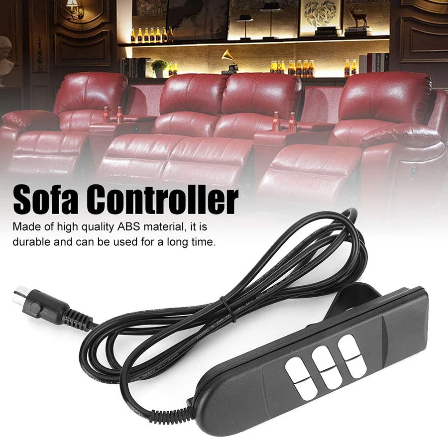 AT21-Electric Recliner Chairs Controller 6 Button 5 Pins Hand Switch For Home Appliance Adjustable Bed Lift Chairs Recliners