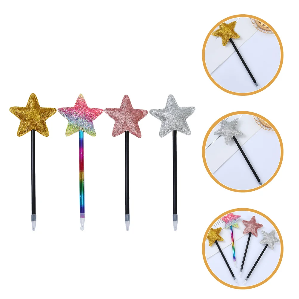 

4Pcs Star Shape Ballpoint Pens Fine Point Smooth Ink for Students Professionals Back to School Supplies Assorted Colors