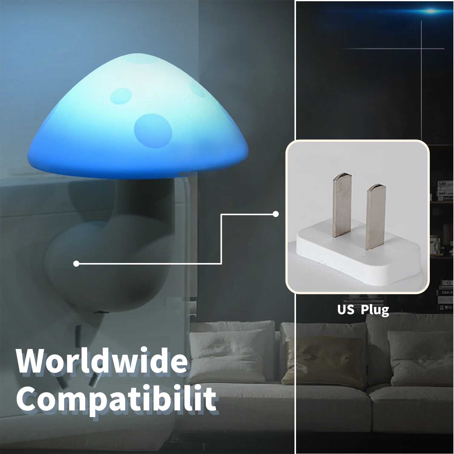 المكونات في أضواء الليل LED مصباح الغسق إلى الفجر الاستشعار المدخل المطبخ الحمام ديكور عيد الميلاد الخفيفة #3