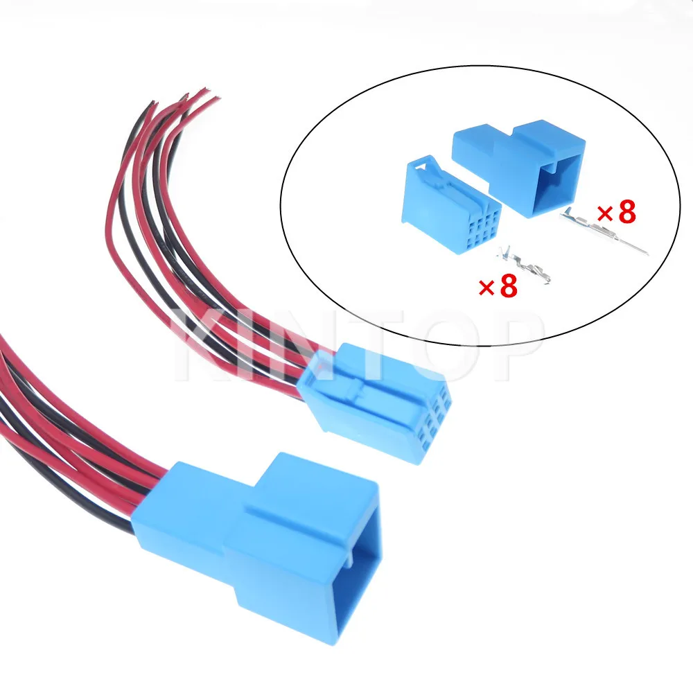 1 Set 8 Pins 0.6 Series 3-1670459-1 AC Assembly Car Rearview Mirror Cable Nondestructive Socket Male Female Docking Connector