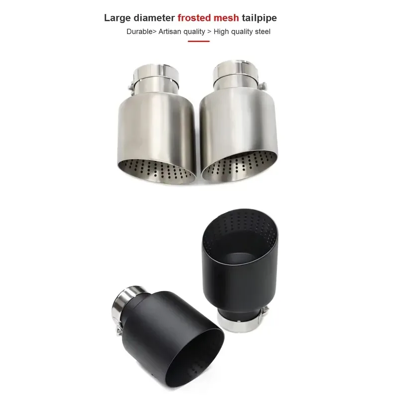Hot Sale Car Exhaust Tips for Golf MK5 6 7 8 GTI Single 304 Stainless Steel Frosted Matte Black High