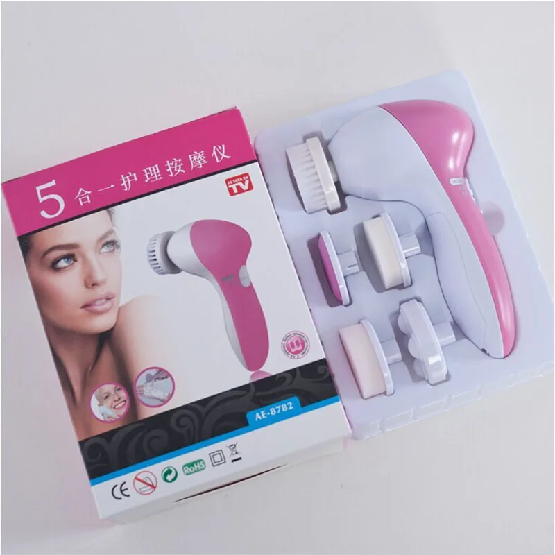 Escova de Limpeza Facial 5 em 1, Máquina de Lavagem, Massageador para Cuidados com a Pele, Removedor de Cravos, Limpador Facial Elétrico, Ferramenta d