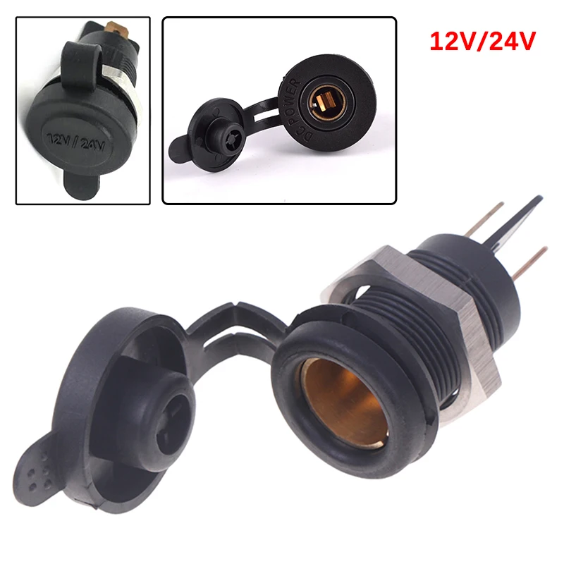 12V/24V EU Mini Car Charger Lighters Fast Charging Din-Hella Charger Adapter Socket Motorcycle PD USB Type C Car Phone Charger