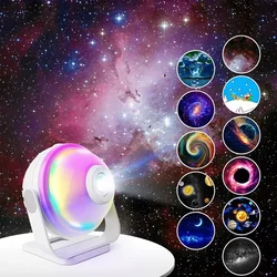 Galaxy Projector Lights Planetarium Star Realistic Sky Night Light with Solar System Moon Kids Bedroom Ceiling Projection lamp