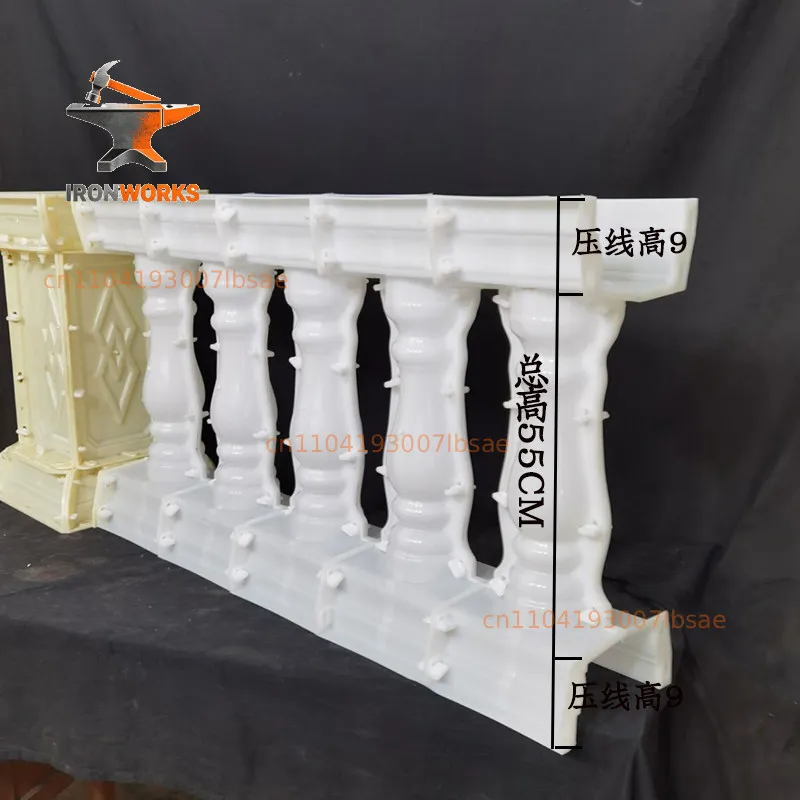 Balcony railing fence mold, plastic vase column guardrail villa yard model cement product template