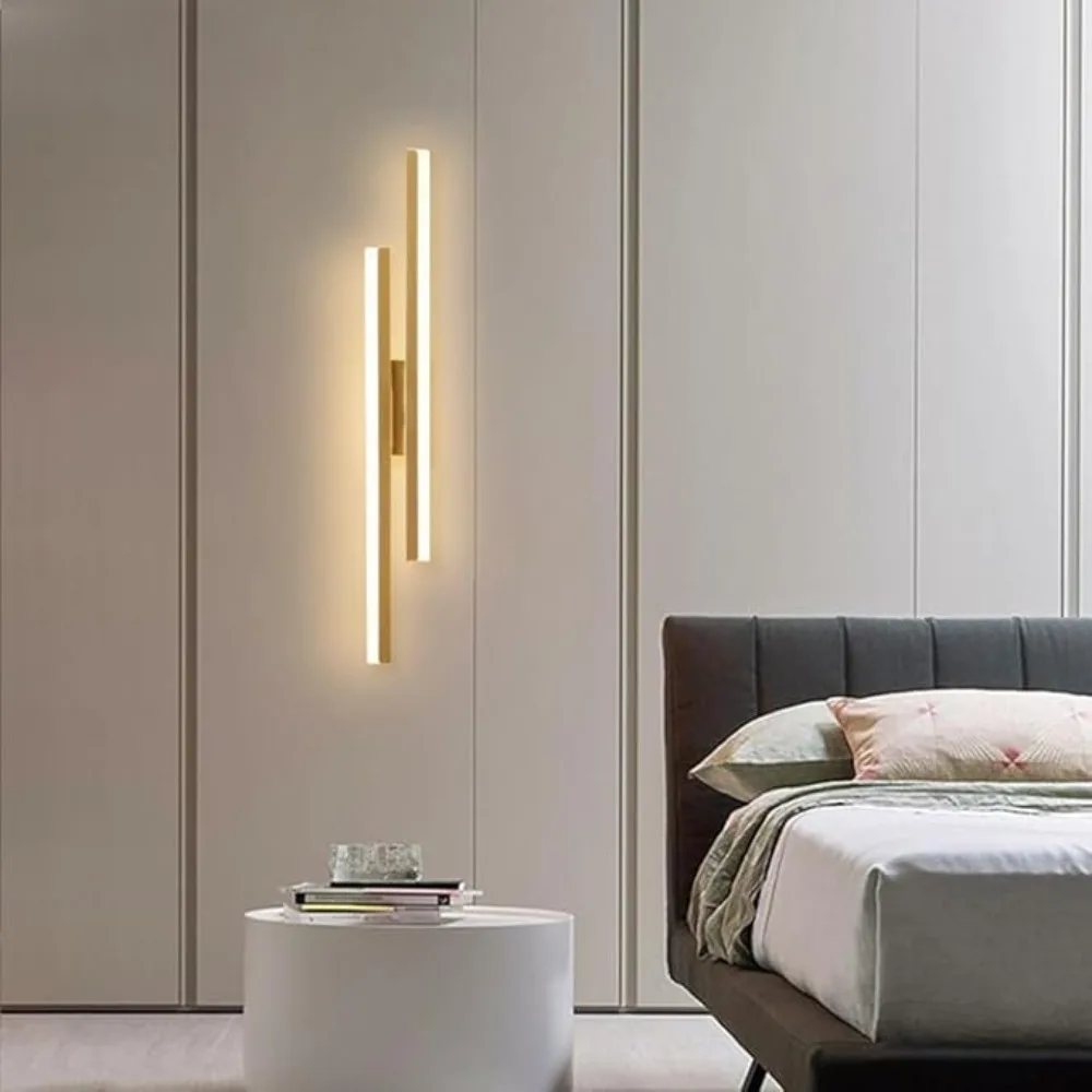 

Nordic Gold LED Wall Lamp Sconces Modern Durable Acrylic Lampshade Indoor Lighting for Living Room Bedroom Bedside Light Fixture