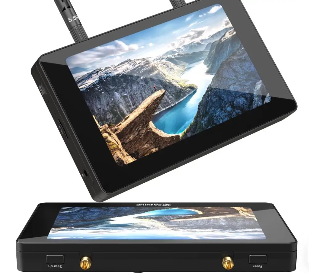 

High Definition FPV Drone Monitor 5inch with 5.8G Diversity Receiver Crystal Clear Image ABS Material for Aerial Photography